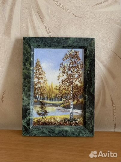 Картина из малахита