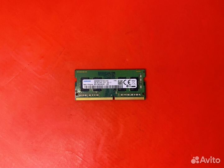 Озу DDR4 sodimm Samsung 4Gb 2400MHz