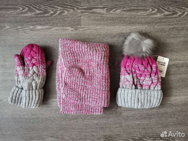 Шапка снуд варежки