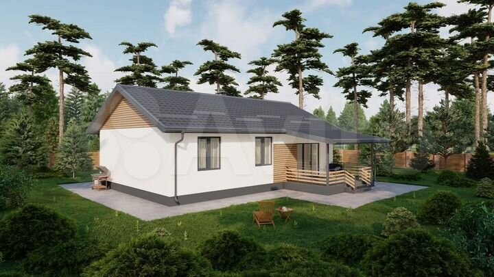 Дом 106 м² на участке 8 сот.