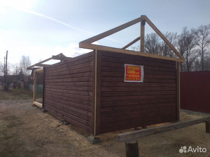 Сруб бани 4*6+беседка