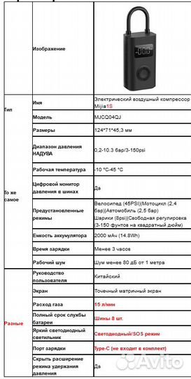 Умный электрический насос Xiaomi Electric Pump 1S