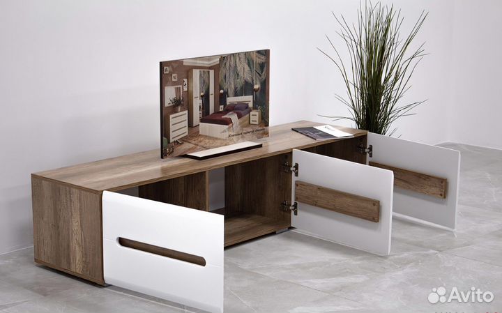 Тумба тв Наоми белый глянец в Иркутске