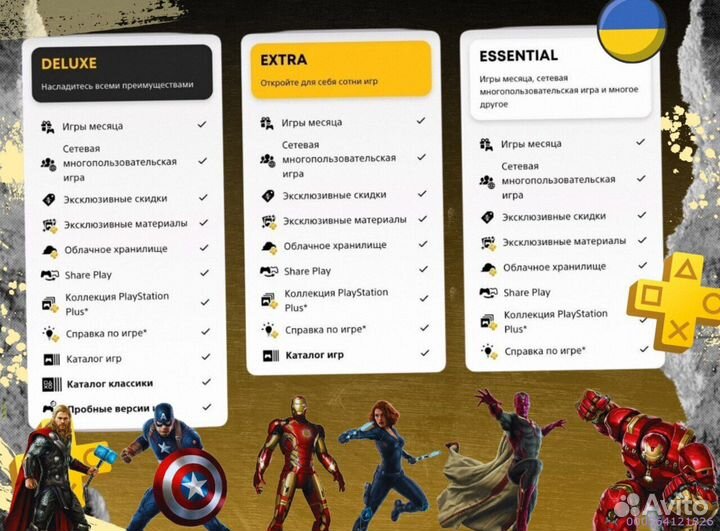 Подписка ps plus delux + ea play Украина (Арт.79222)
