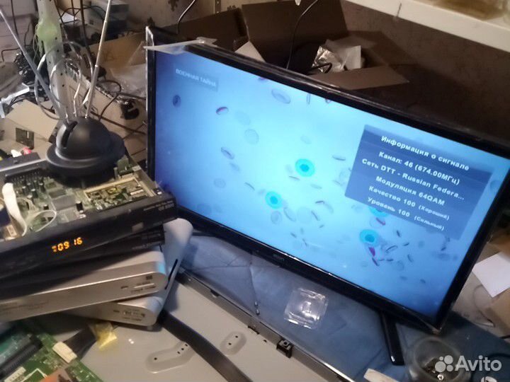 Антенна комнатная мв+дмв YB1-002 цифровая