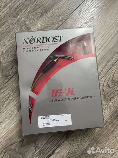 Кабель межблочный Nordost Bass Line SUB RCA 2.0m