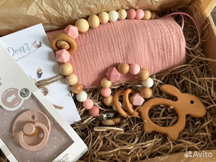 Деревянные грызунки держатели для пустышки