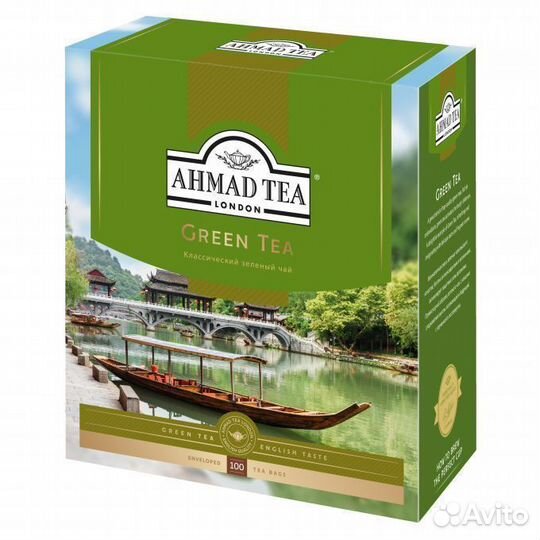 Опт - Чай Ahmad Green 100пакетиков