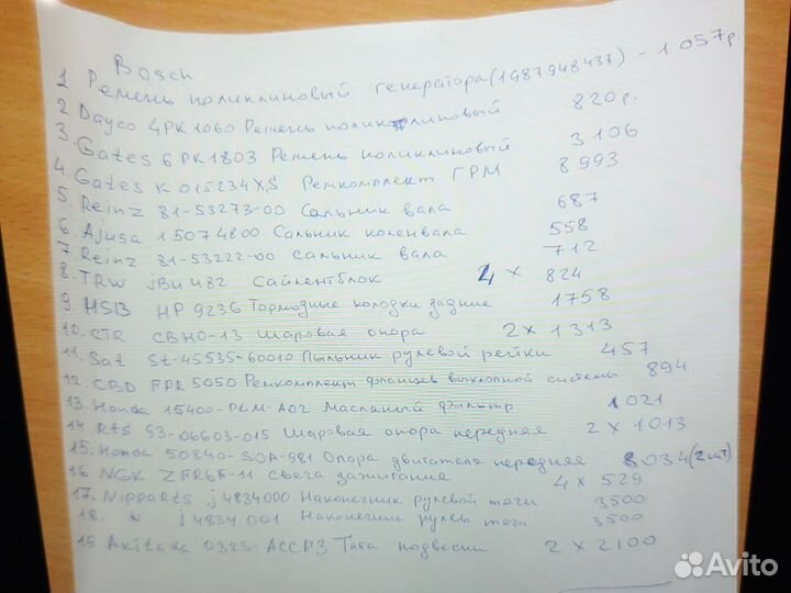 Новые запчасти на хонду аккорд 6