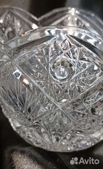 Ваза-салатник хрустальная Чехословакия (48-60г)