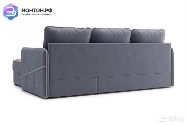 Диван угловой дельфин Энерджи темно-серый