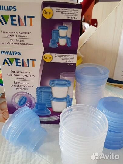 Avent баночки для хранения молока