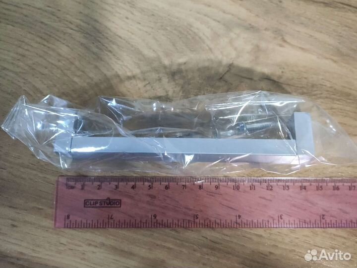 Ручка пластиковая мебельная серый металлик 128 мм