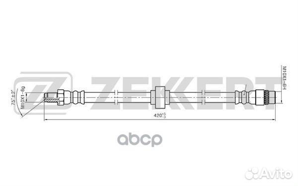 Шланг тормозной передний Renault Megane 95- Sc
