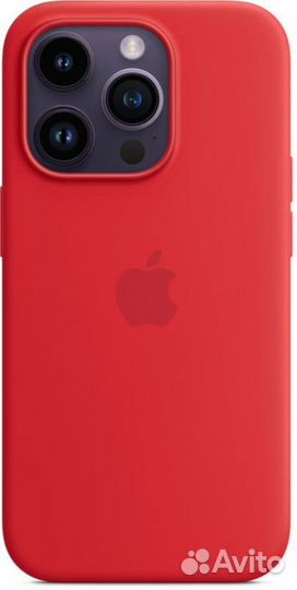 Силиконовый чехол для iPhone 14 Pro (красный)