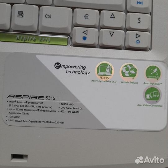 Ноутбук acer Aspire 5315-201G12Mi-Б/У