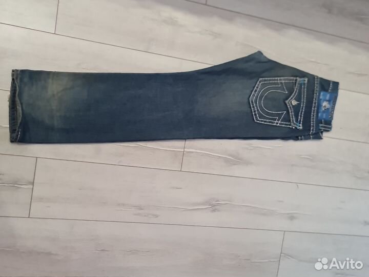 Джинсы true religion ricky super t синие размер 34