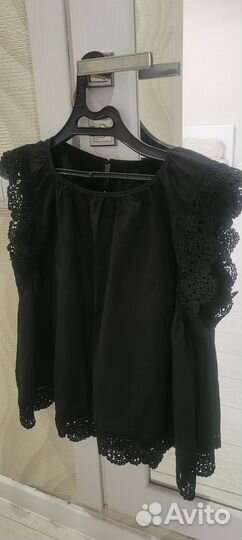 Винтажная блузка с кружевом