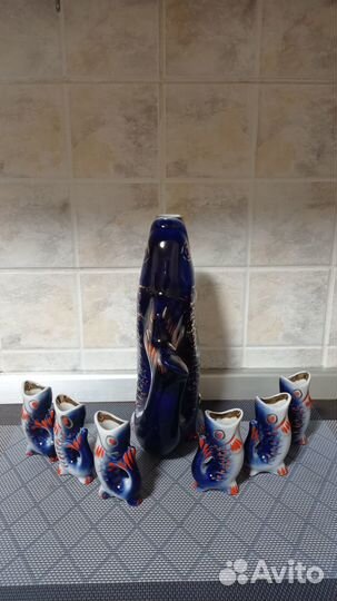 Фарфоровый сервиз СССР графин рюмки