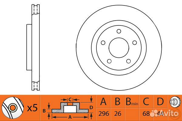 Диск тормозной nissan qashqai 07/X-trail 07/renaul