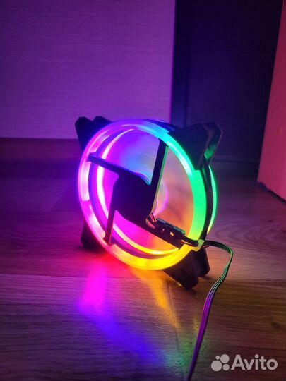 Вентилятор черный с подсветкой LED черный 120мм