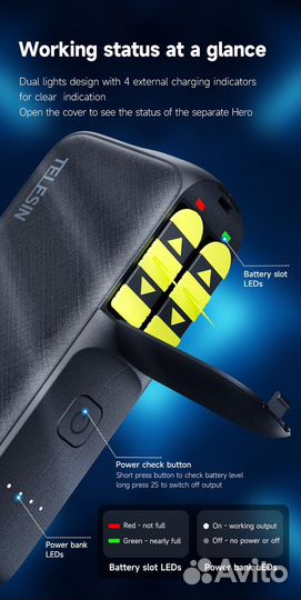 GoPro 11-10-9 Повербанк Аккумулятор Telesin Новый