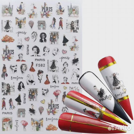 Наклейки для ногтей, актуальные дизайны