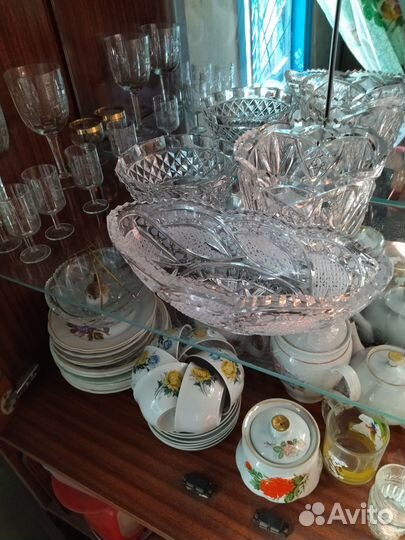 Хрусталь вазы,конфетницы,пепельница