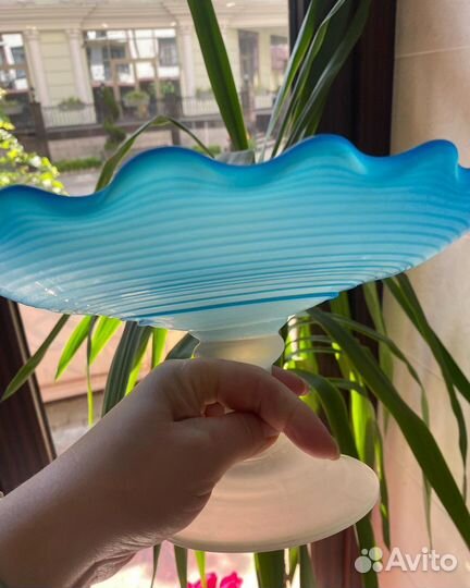 Ваза, матовое стекло, антикварная