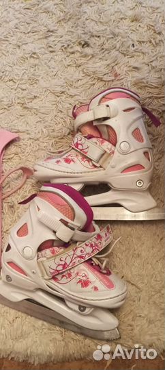 Коньки раздвижные для девочки 4-6 лет