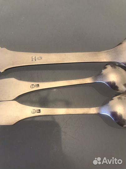 Набор ложек, мельхиор