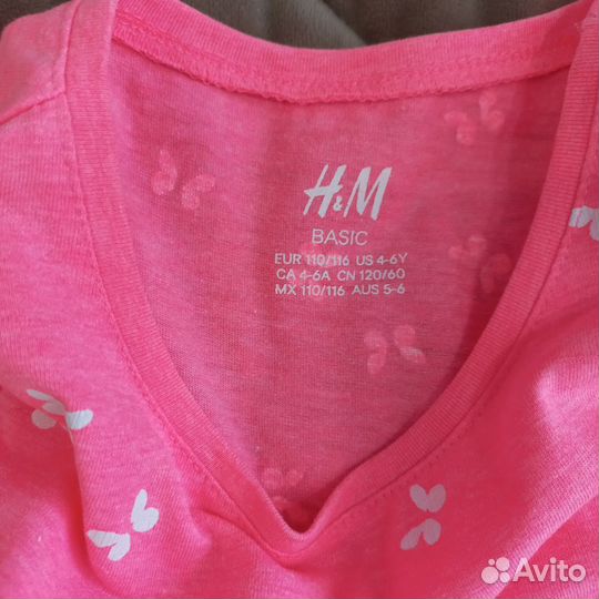 Платье H&M и лонгслив Карамелька р. 110