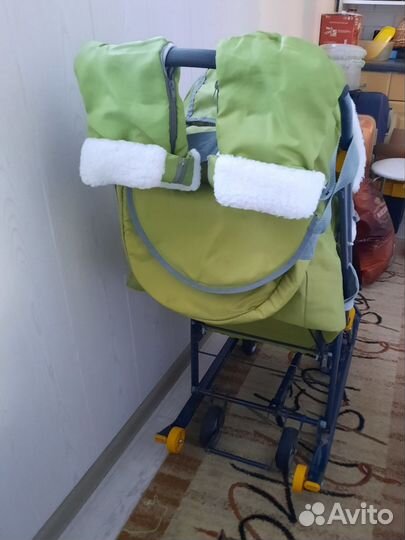 Детские санки коляска ника