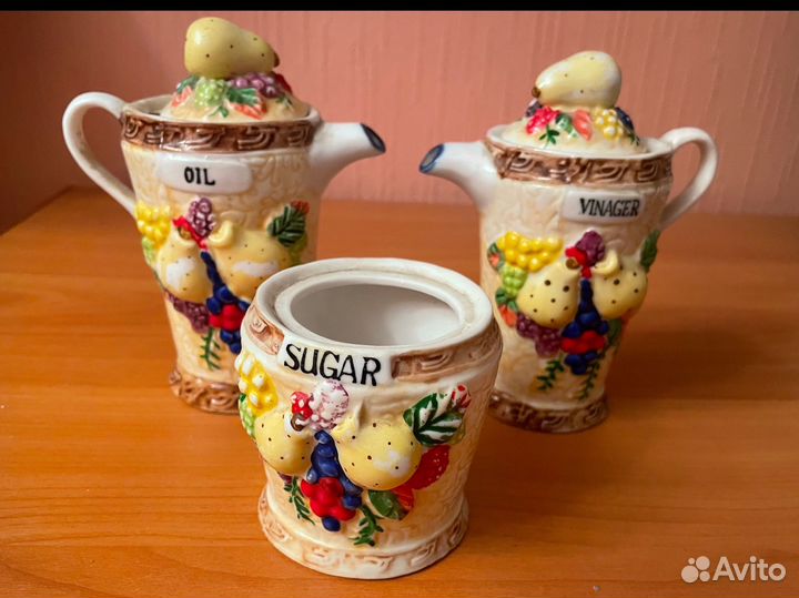 Мини-сервиз для масла, уксуса и сахара
