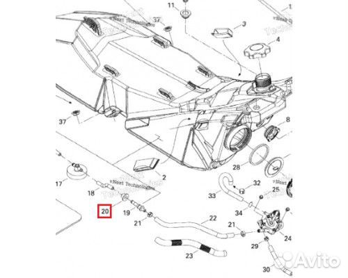 Втулка уплотнительная штуцера топливного бака