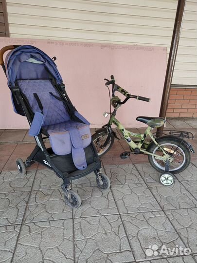 Детский велосипед+коляска