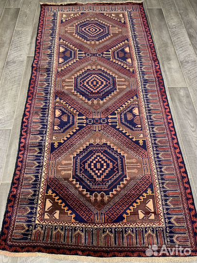 Иранский ворсовый ковер, балуччи 272х116 см