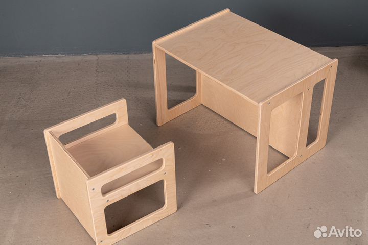 Детский стол и стул / куб Монтессори