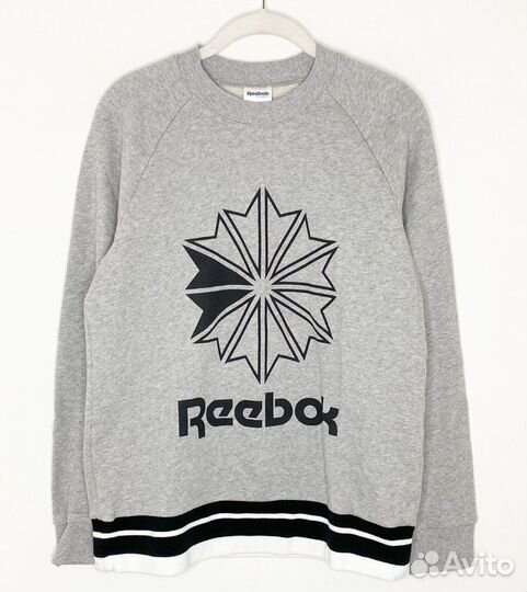 Reebok Classic Gray Crewneck Graphic Sweatshirt