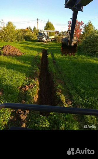 Мини - экскаватор, бур, вращатель, сваи в г Тотьма