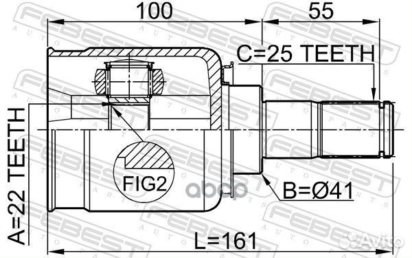 Шрус внутренний перед лев 2211CD Febest