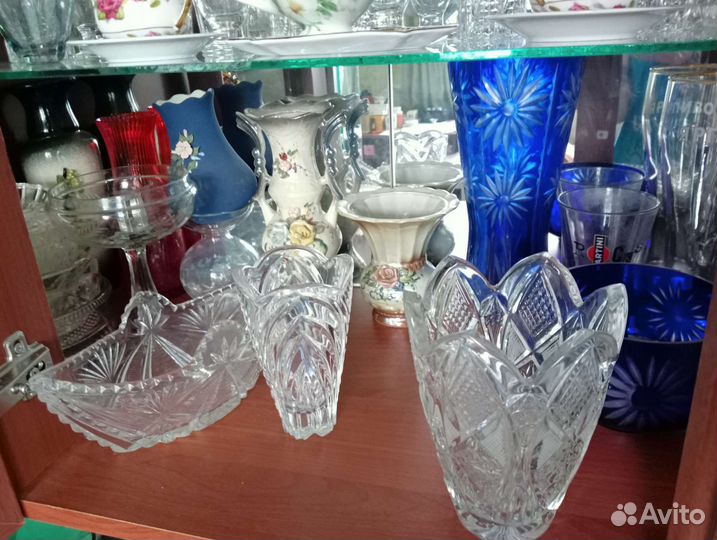 Хрусталь, вазы, стаканы,фигурки СССР