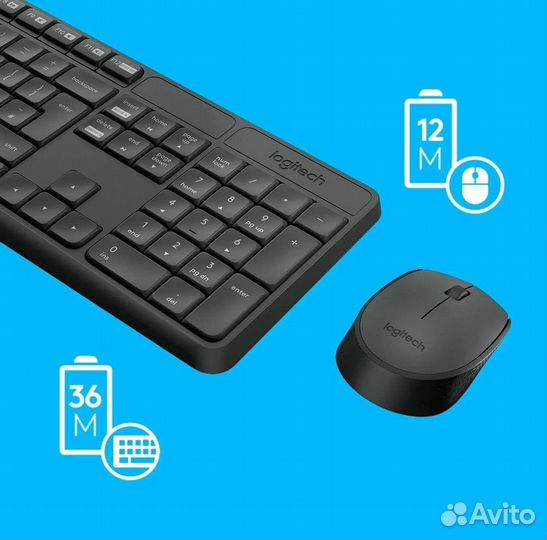 Беспроводная клавиатура + мышь Logitech
