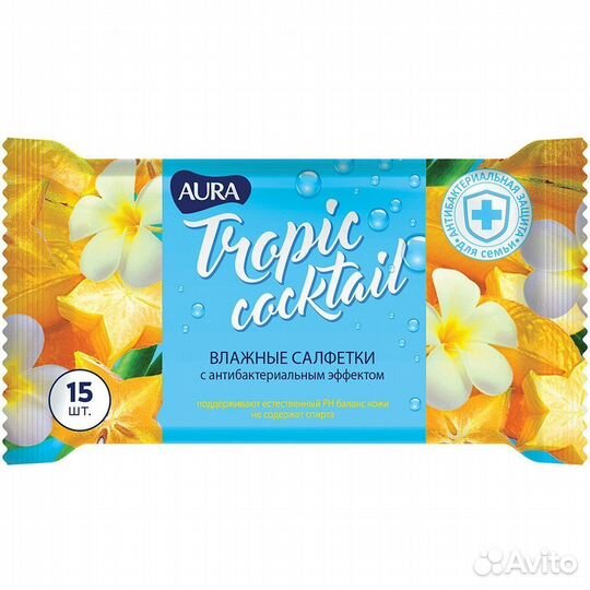 Салфетки Влажные Aura Tropic Cocktail