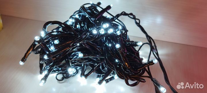 Гирлянда светодиодная уличная Нить 10м