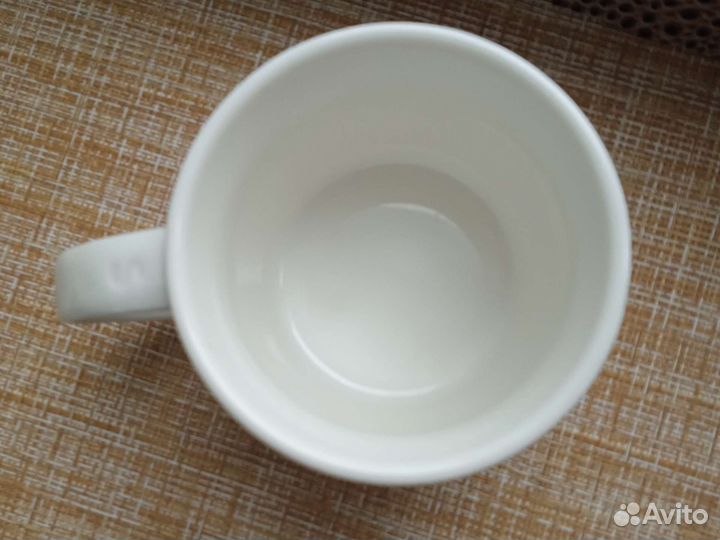 Белые кружки из кофейни : S 237 мл, (есть V G T D)