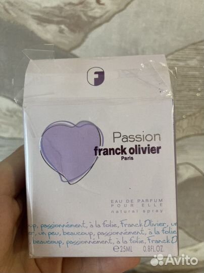 Парфюмерная вода Franck olivier passion