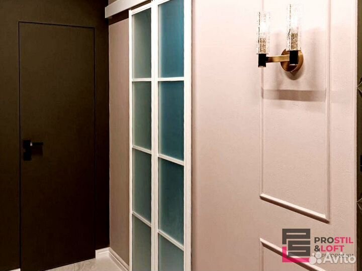 Стеклянная перегородка лофт