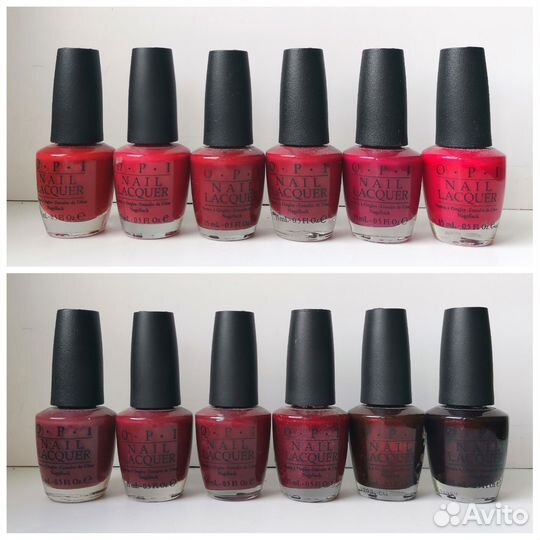 Лаки для ногтей Не Гель Опи, OPI тёмно-красные