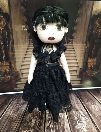Кукла Уэнсдей Аддамс ручной работы